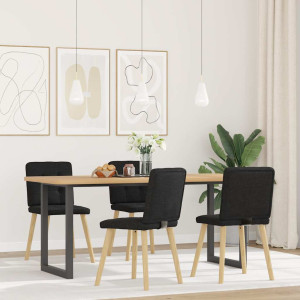 Sillas de comedor 4 unidades tela negras H