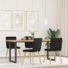 Sillas de comedor 4 unidades tela negras 2