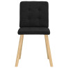 Cadeiras de jantar 4 pcs tecido preto 4