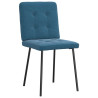 Sillas de comedor 6 unidades terciopelo azul 4