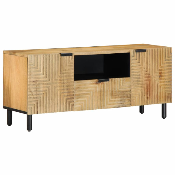 Mueble de TV marrón 105x33x46 cm madera maciza mango D