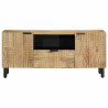 Mueble de TV marrón 105x33x46 cm madera maciza mango 3