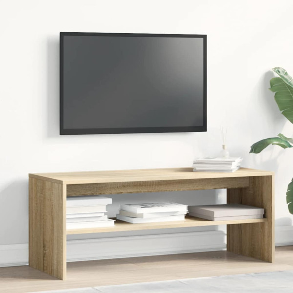 Mueble de TV madera contrachapada color roble 100x40x40cm M 3