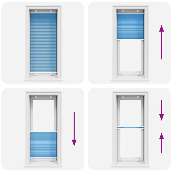 Estor Plisado azul 65x100 cm Tela Ancho 64.4 cm Poliéster M 5