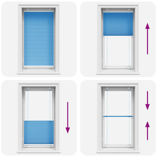 Estor Plisado azul 75x100 cm Tela Ancho 74.4 cm Poliéster M 5