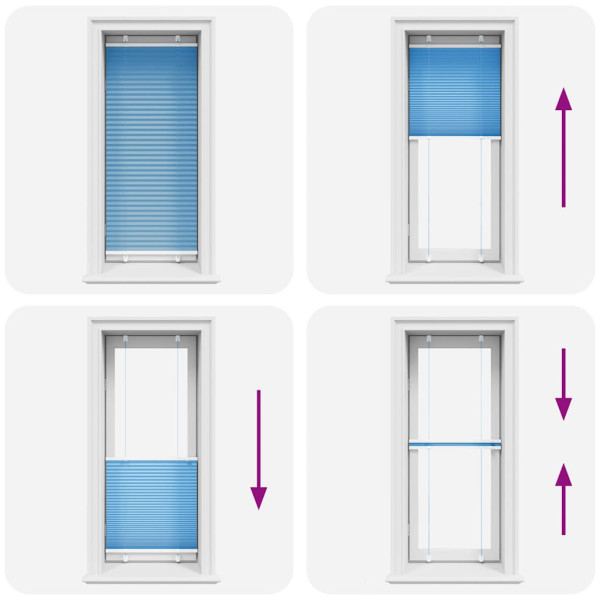 Plissado Cego Azul 65x150 cm Largura Tecido 64.4 cm Poliéster M 5