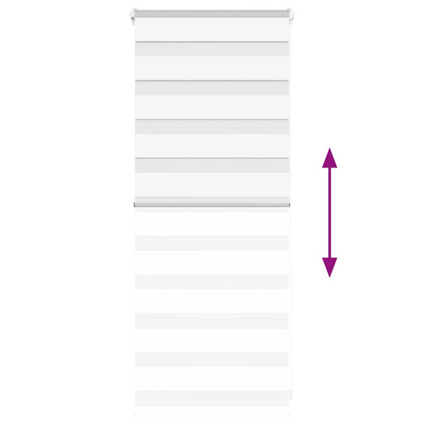 Estor cebra blanco 60x100 cm tejido ancho 55.9 cm poliéster M 5