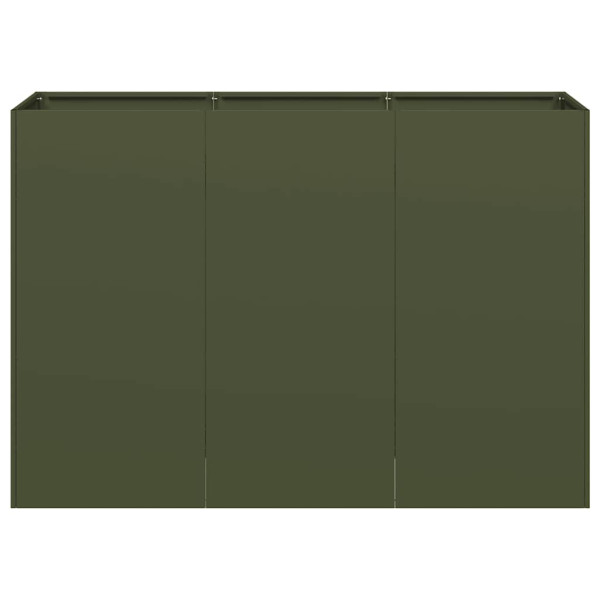 Vaso floreira 120x40x80 cm aço laminado a frio verde M 4