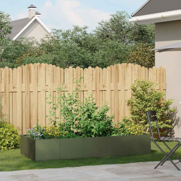 Jardinera acero verde oliva 200x80x40 cm M 3