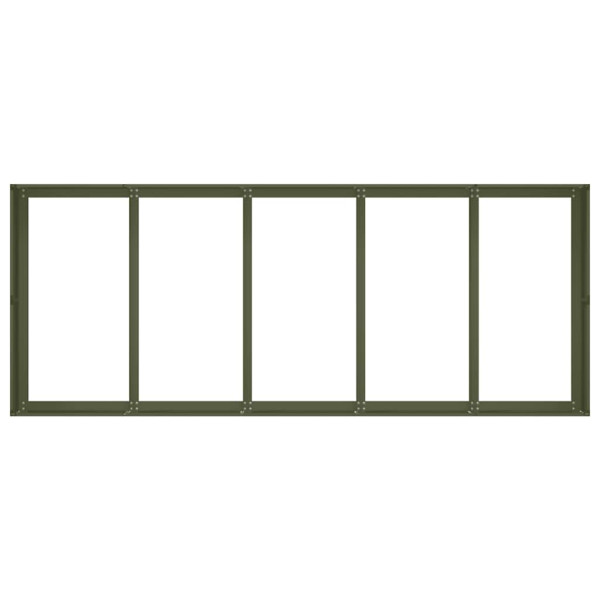 Jardinera acero verde oliva 200x80x40 cm M 5