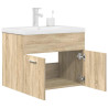 Mueble de baño con lavabo incorporado y grifo roble Sonoma 1