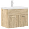 Mueble de baño con lavabo incorporado y grifo roble Sonoma 2
