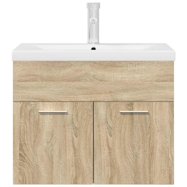 Mueble de baño con lavabo incorporado y grifo roble Sonoma M 4