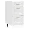 Mueble bajo de cocina Porto madera contrachapada blanca 2