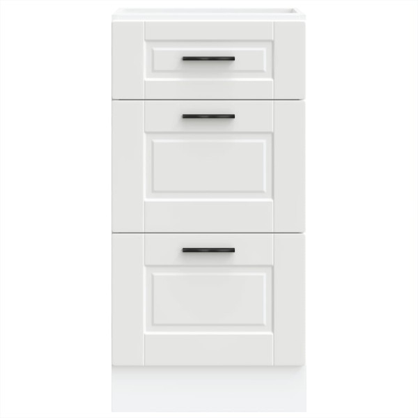 Armário base de cozinha Porto derivados de madeira branco M 4