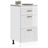 Mueble bajo de cocina Porto alto brillo blanco 1