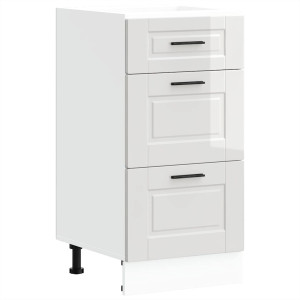 Mueble bajo de cocina Porto alto brillo blanco H
