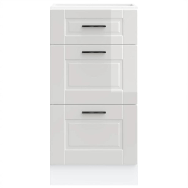 Mueble bajo de cocina Porto alto brillo blanco M 4