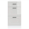 Mueble bajo de cocina Porto alto brillo blanco 4