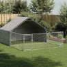 Caseta perros exterior con corral 4x3x1.9 m acero galvanizado 1