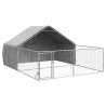 Caseta perros exterior con corral 5x3x1.9 m acero galvanizado 2