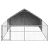 Canil exterior para cães com corredor 5x3x1.9 m aço galvanizado 3