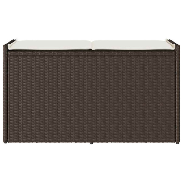 Banco de arrumação exterior com almofadão 100 cm vime PE M 4