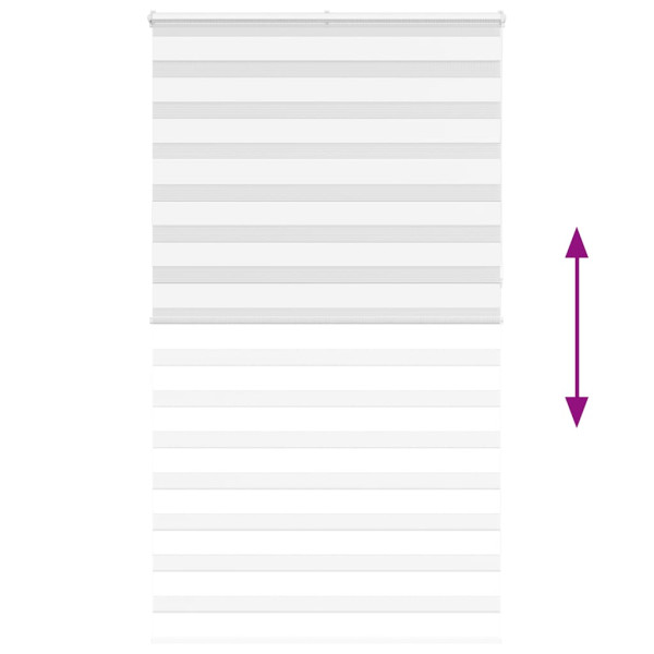 Estor cebra blanco 125x230 cm tejido ancho 120.9 cm poliéster M 5