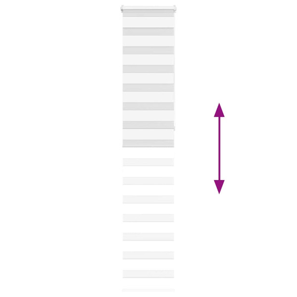 Estor cebra blanco 45x230 cm tejido ancho 40.9 cm poliéster M 5
