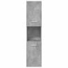 Set muebles de baño 5 piezas madera ingeniería gris hormigón 4