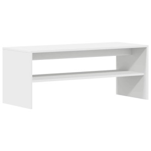 Mueble para TV madera contrachapada blanco 100x40x40 cm H