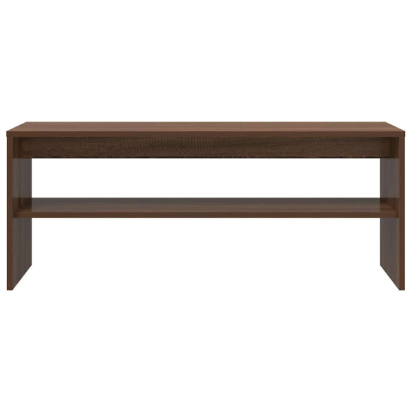 Mueble de TV madera contrachapada roble marrón 100x40x40 cm M 5