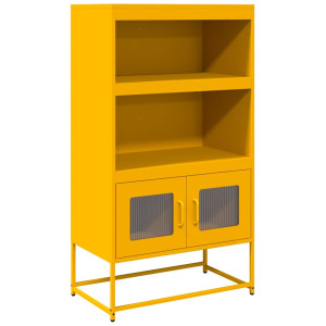 Aparador de acero amarillo mostaza 68x39x123 cm H