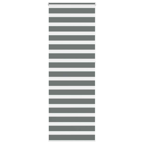 Estor cebra gris oscuro 80x230cm tejido ancho 75.9 cm poliéster D