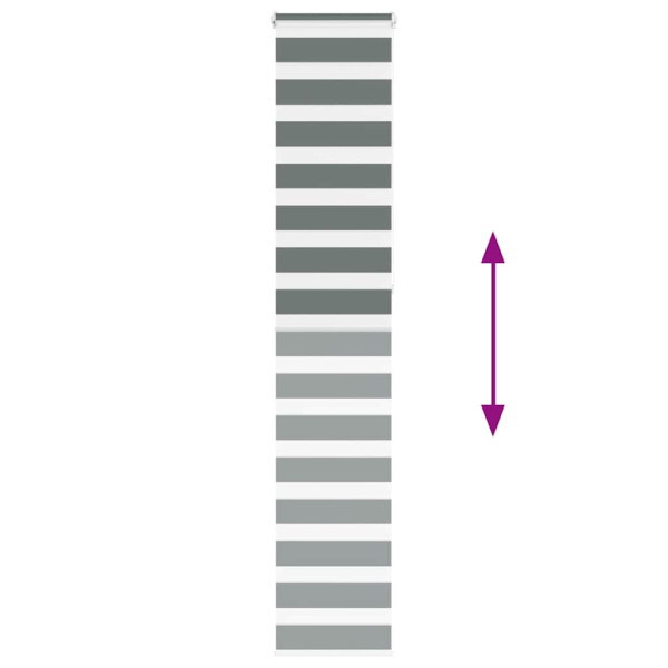 Estor cebra gris oscuro 45x230cm tejido ancho 40.9 cm poliéster M 5