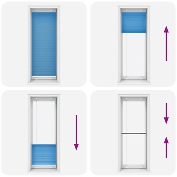 Estor Plisado azul 70x200 cm Tela Ancho 69.4 cm Poliéster M 5