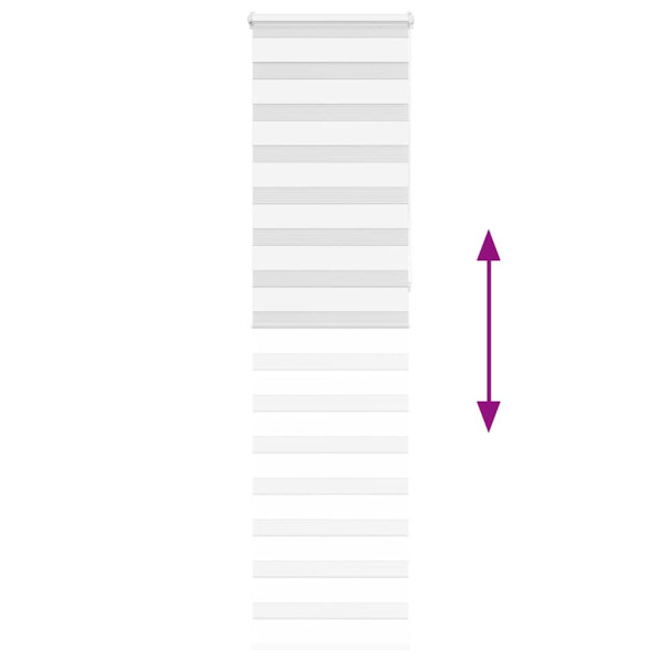 Estor cebra blanco 65x230 cm tejido ancho 60.9 cm poliéster M 5