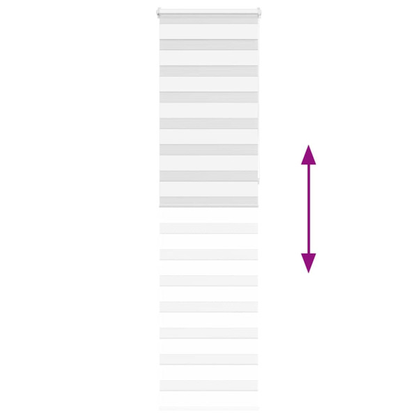 Estor cebra blanco 60x230 cm tejido ancho 55.9 cm poliéster M 5