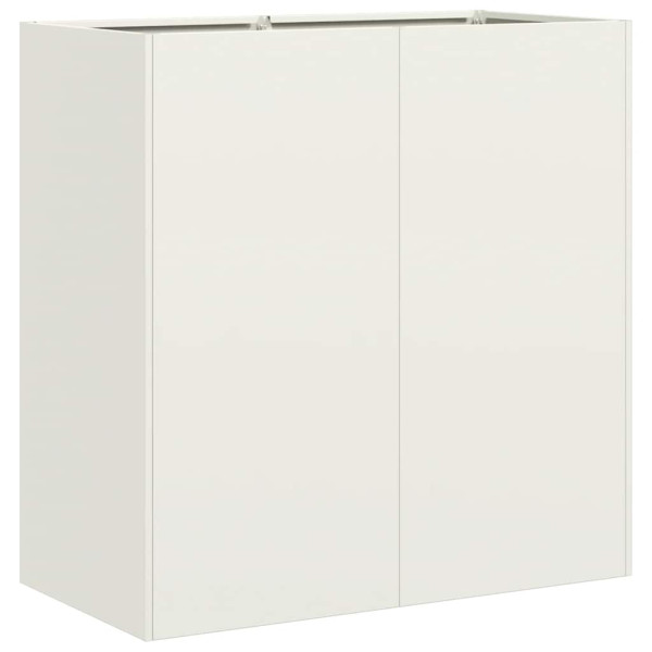 Vaso floreira 80x40x80 cm aço laminado a frio branco M 2