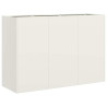 Jardinera de acero laminado en frío blanco 120x40x80 cm 2