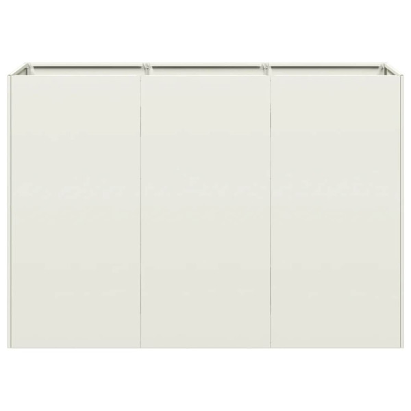 Vaso floreira 120x40x80 cm aço laminado a frio branco M 4