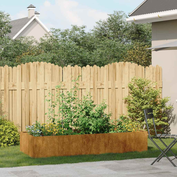 Jardinera oxidada 200x80x40 cm acero corten M 3