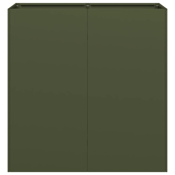 Vaso floreira 80x40x80 cm aço laminado a frio verde M 4