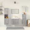 Set muebles de baño 5 piezas madera ingeniería gris hormigón 2