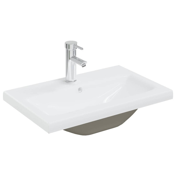 Set muebles de baño 5 piezas madera ingeniería gris hormigón M 4
