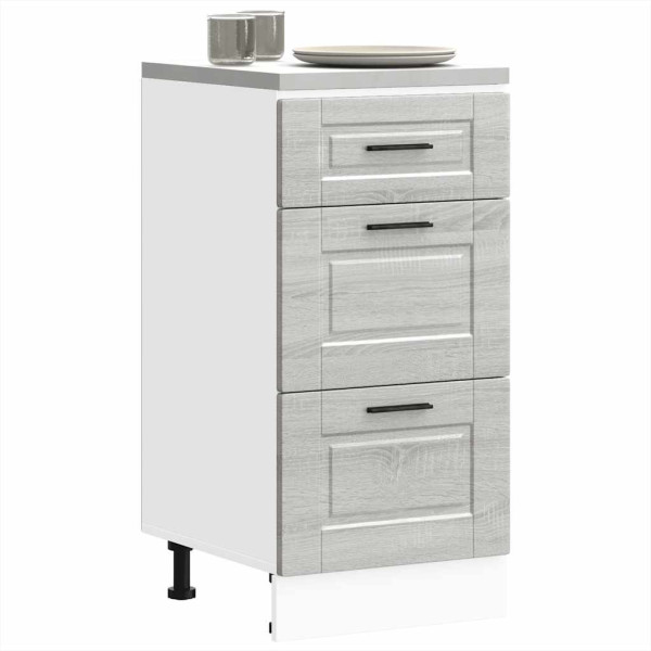 Mueble bajo de cocina porto gris sonoma madera reconstituida D