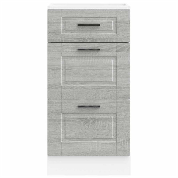 Mueble bajo de cocina porto gris sonoma madera reconstituida M 4