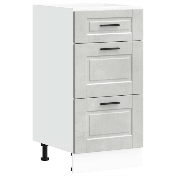 Mueble bajo de cocina porto gris cemento madera reconstituida M 2