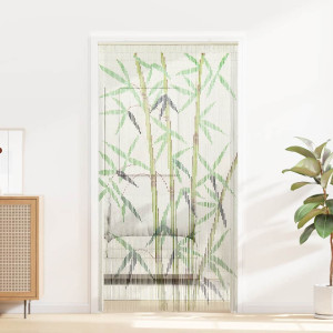 Cortina de Porta contra Insetos Estampa de Bambu 100x220 cm H