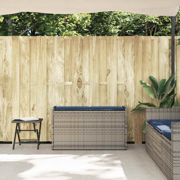 Banco de arrumação exterior com almofadão 100 cm vime PE M 3